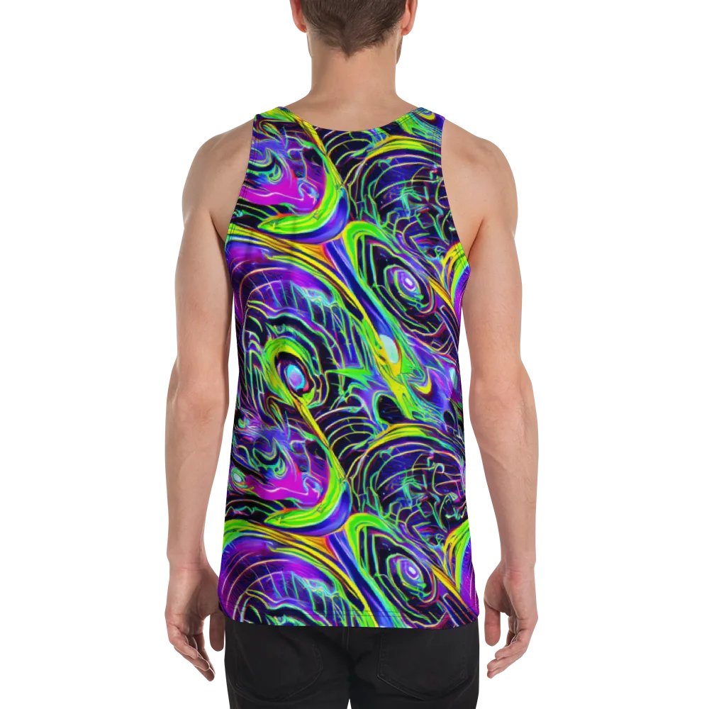 Circuit Bloom on Men's Tank Top — Back