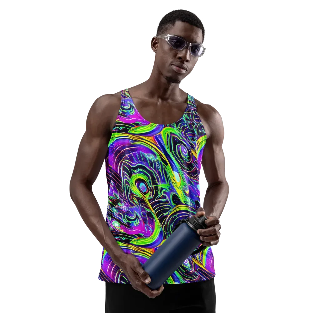 Circuit Bloom on Men's Tank Top — Front