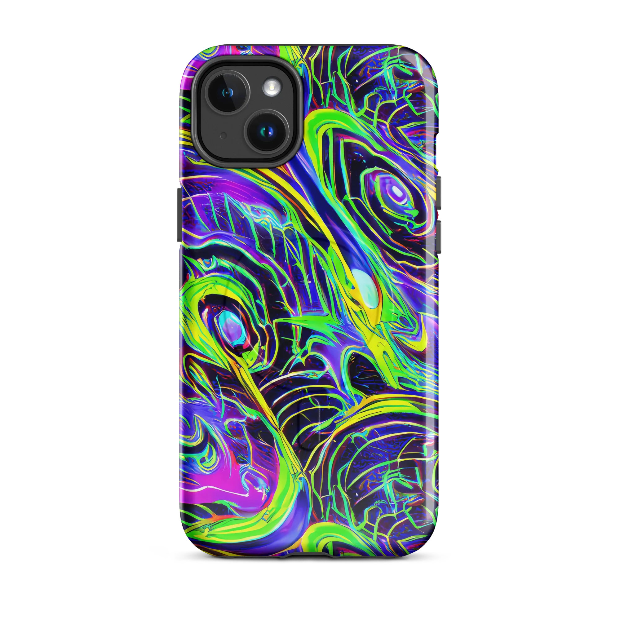 Circuit Bloom on MagSafe Tough Case for iPhone® — Front