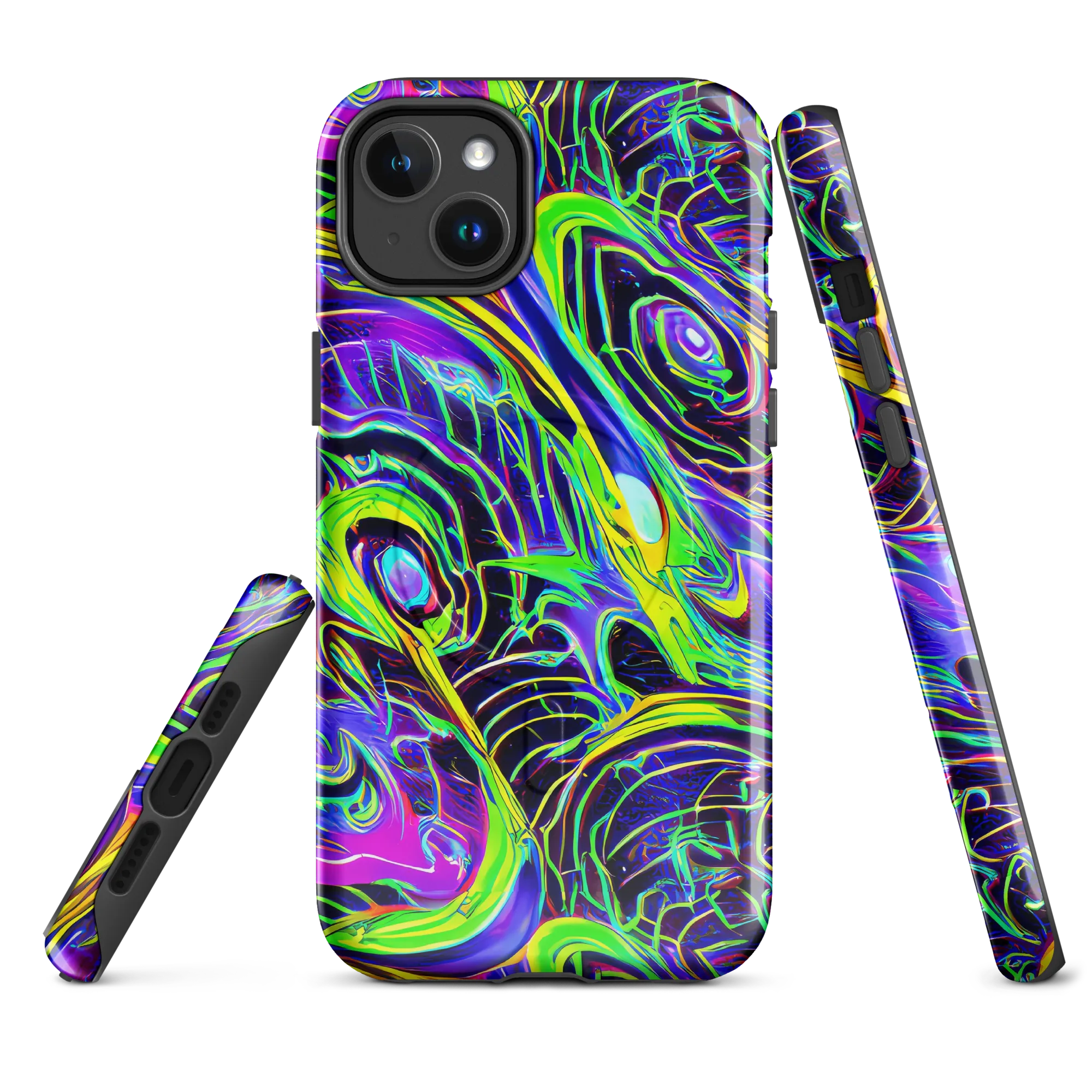 Circuit Bloom on MagSafe Tough Case for iPhone® — Front