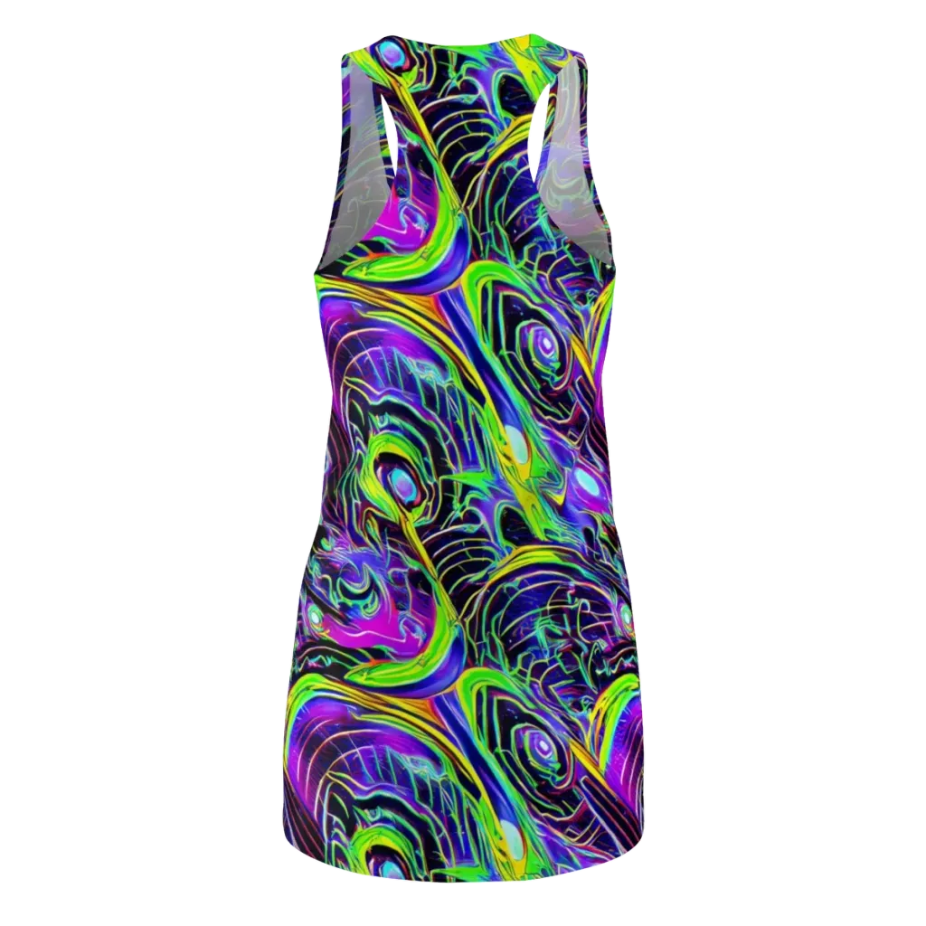 Circuit Bloom on Racerback Dress — Back
