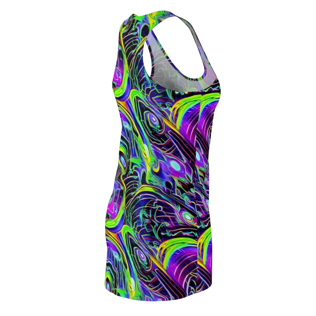 Circuit Bloom on Racerback Dress — Back Side