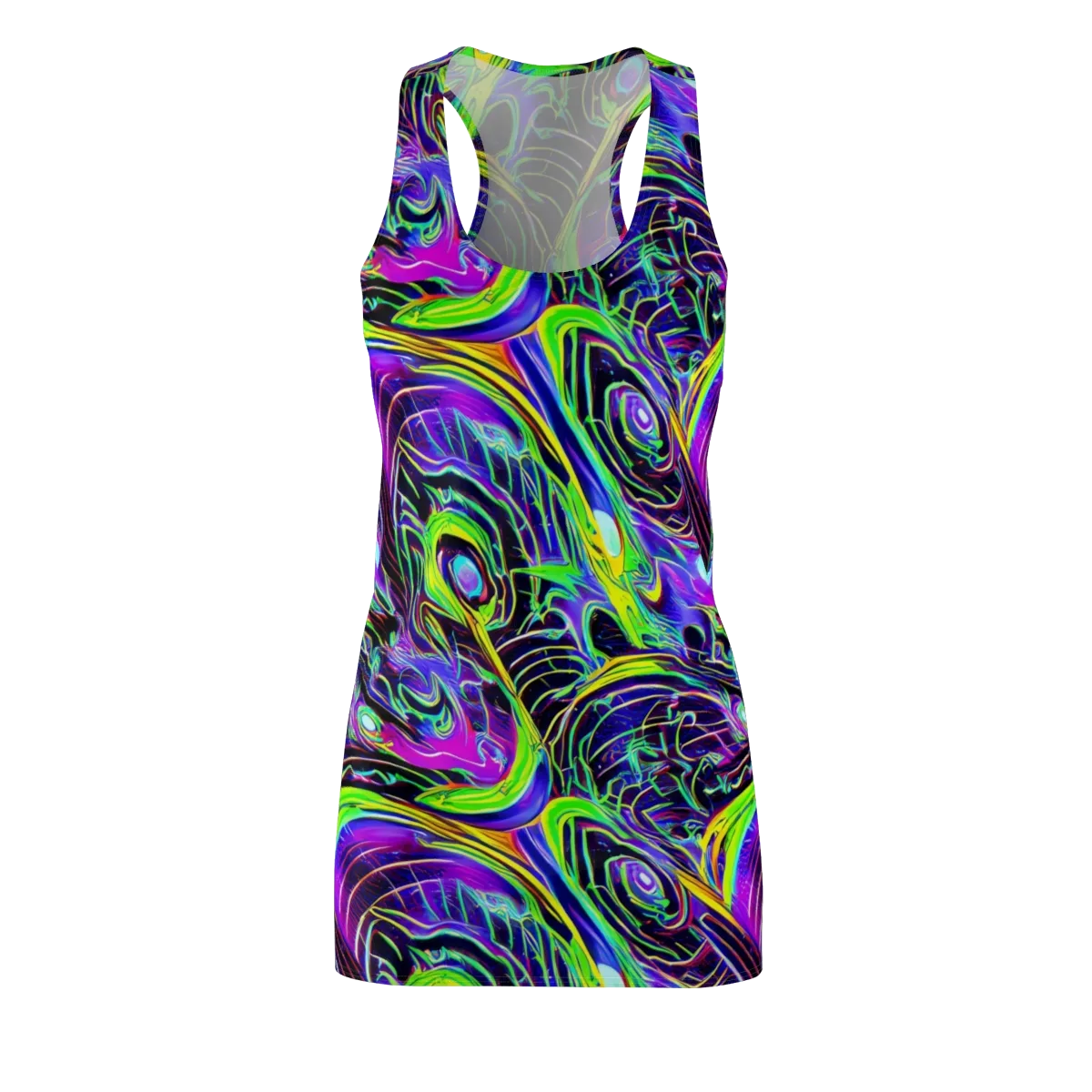 Circuit Bloom on Racerback Dress — Front