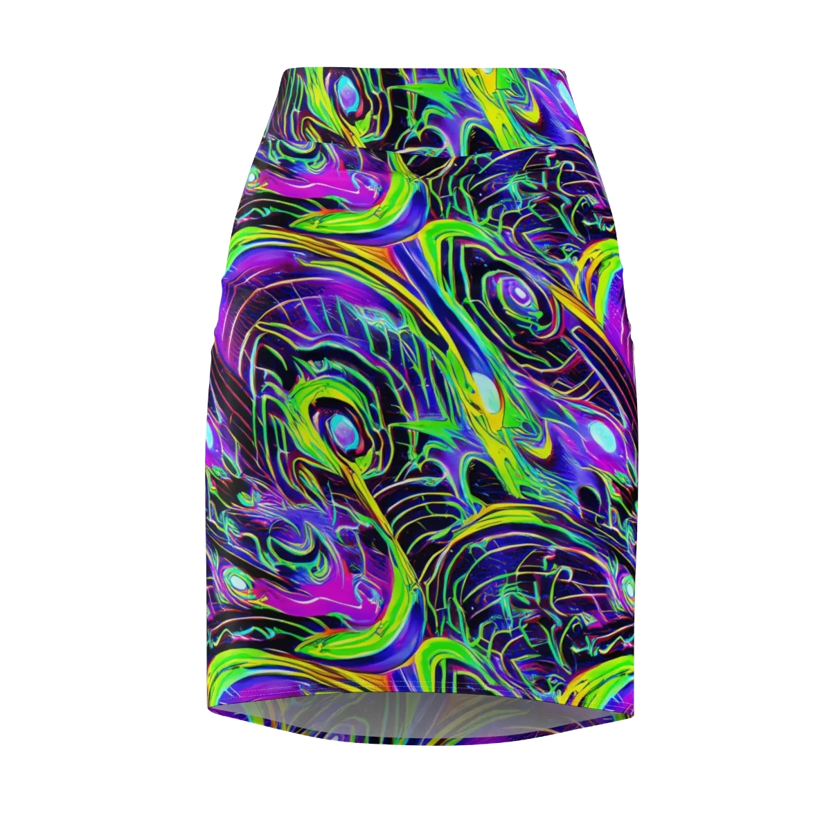 Circuit Bloom on Pencil Skirt — Front