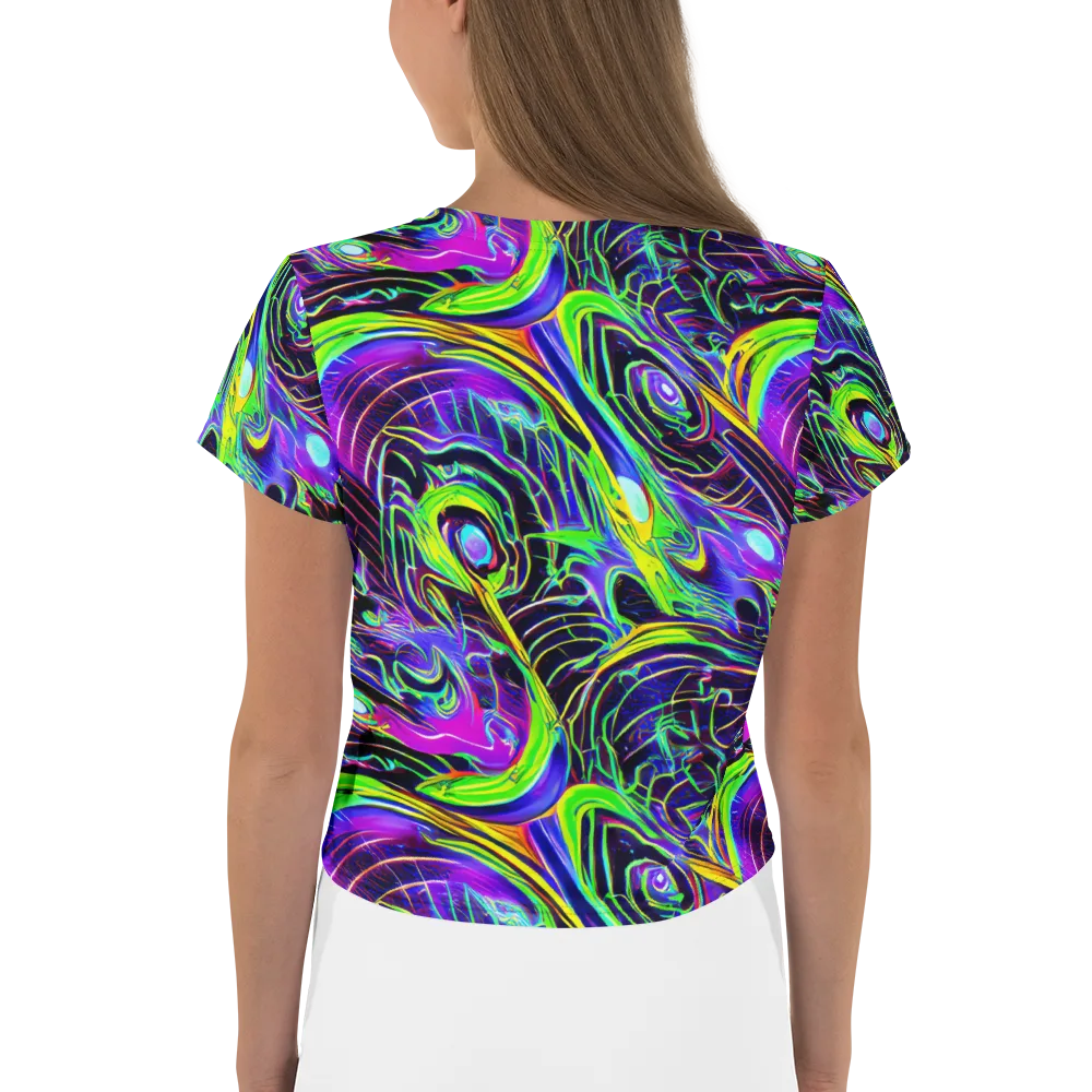 Circuit Bloom on Crop Tee — Back