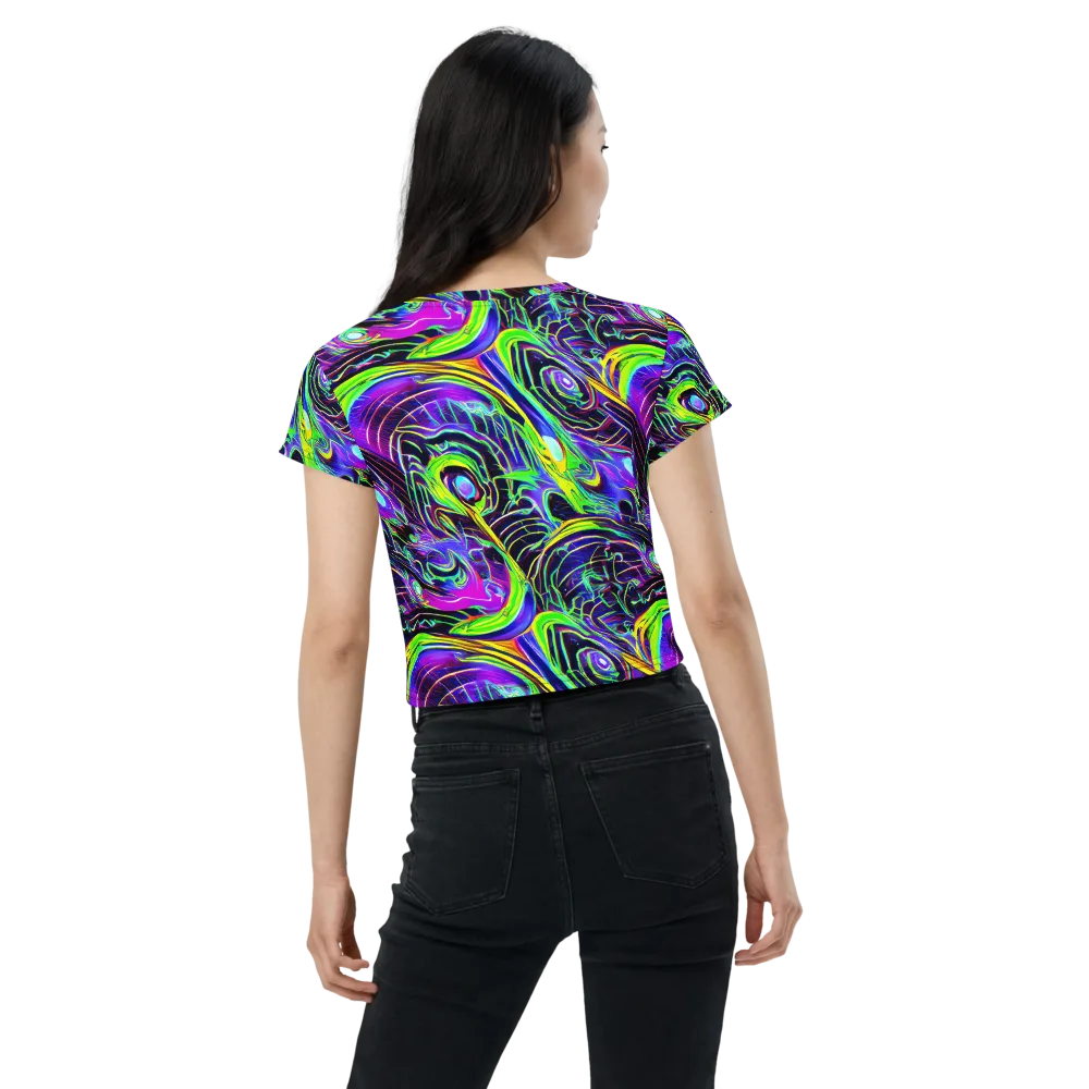 Circuit Bloom on Crop Tee — Back