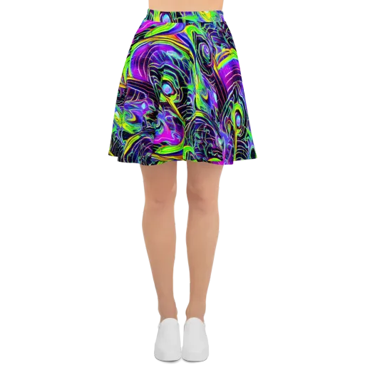 Circuit Bloom on a Skater Skirt