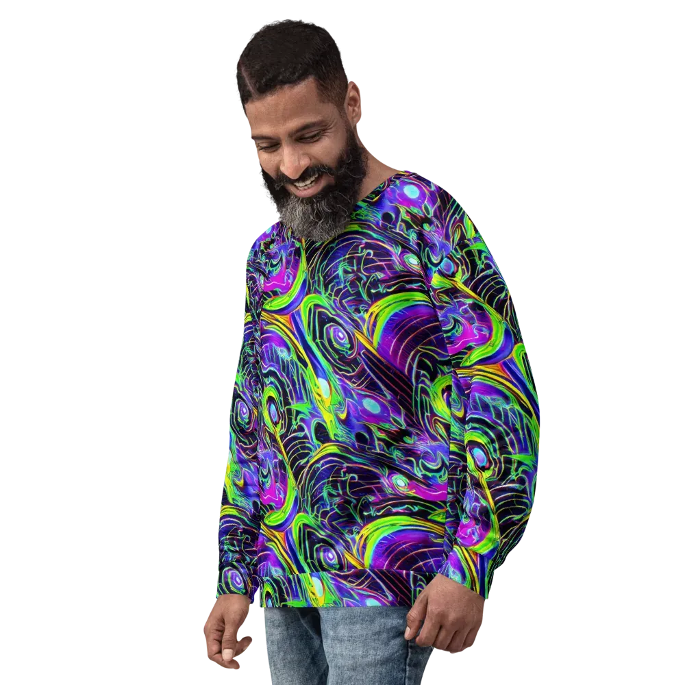 Circuit Bloom on Sweatshirt — Left Front