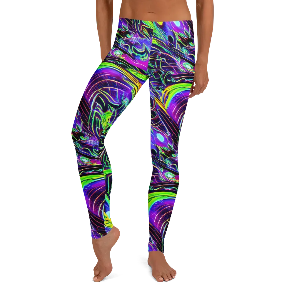 Circuit Bloom on Leggings — Front
