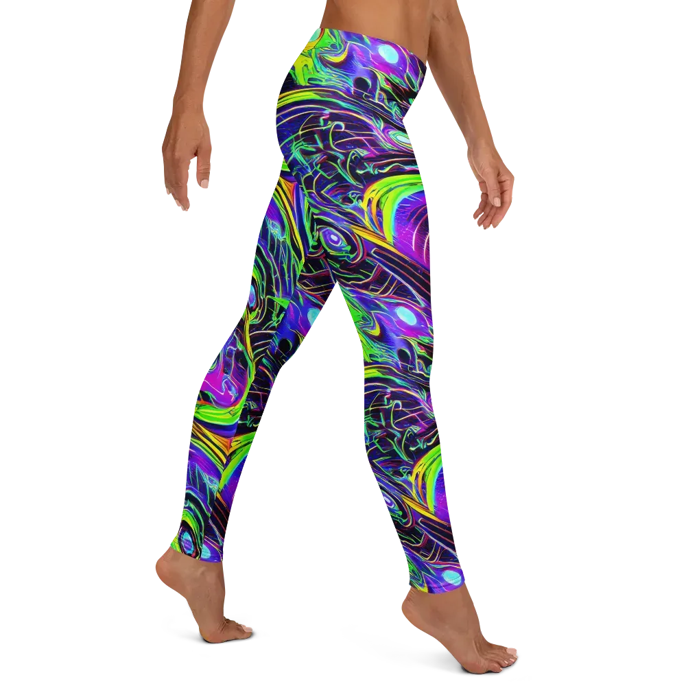 Circuit Bloom on Leggings — Right