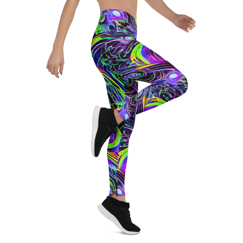 Circuit Bloom on Leggings — Right