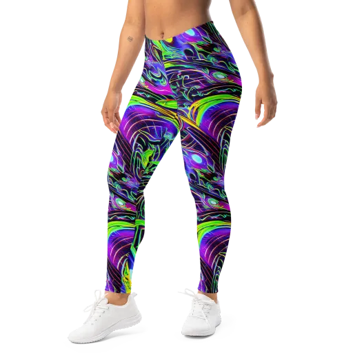 Circuit Bloom on a Leggings