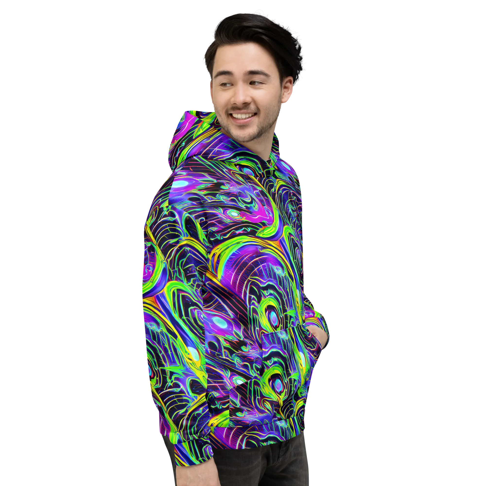 Circuit Bloom on Hoodie — Right