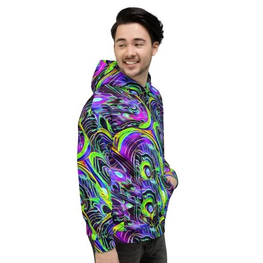 Circuit Bloom on a Hoodie
