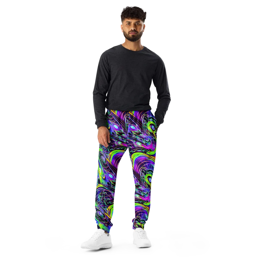 Circuit Bloom on Men's Joggers — Front