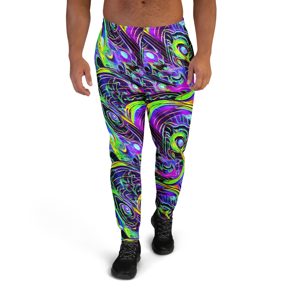 Circuit Bloom on Men's Joggers — Front
