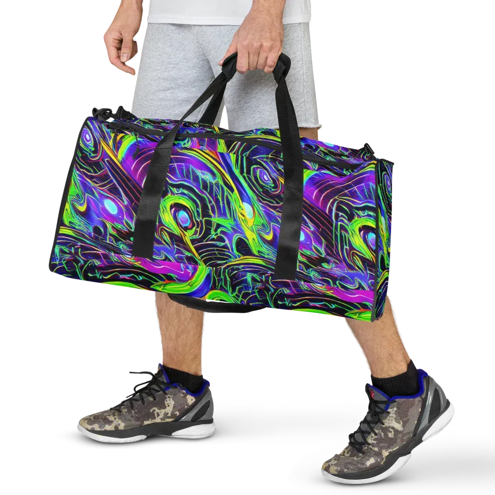 Circuit Bloom on Duffle Bag — Front