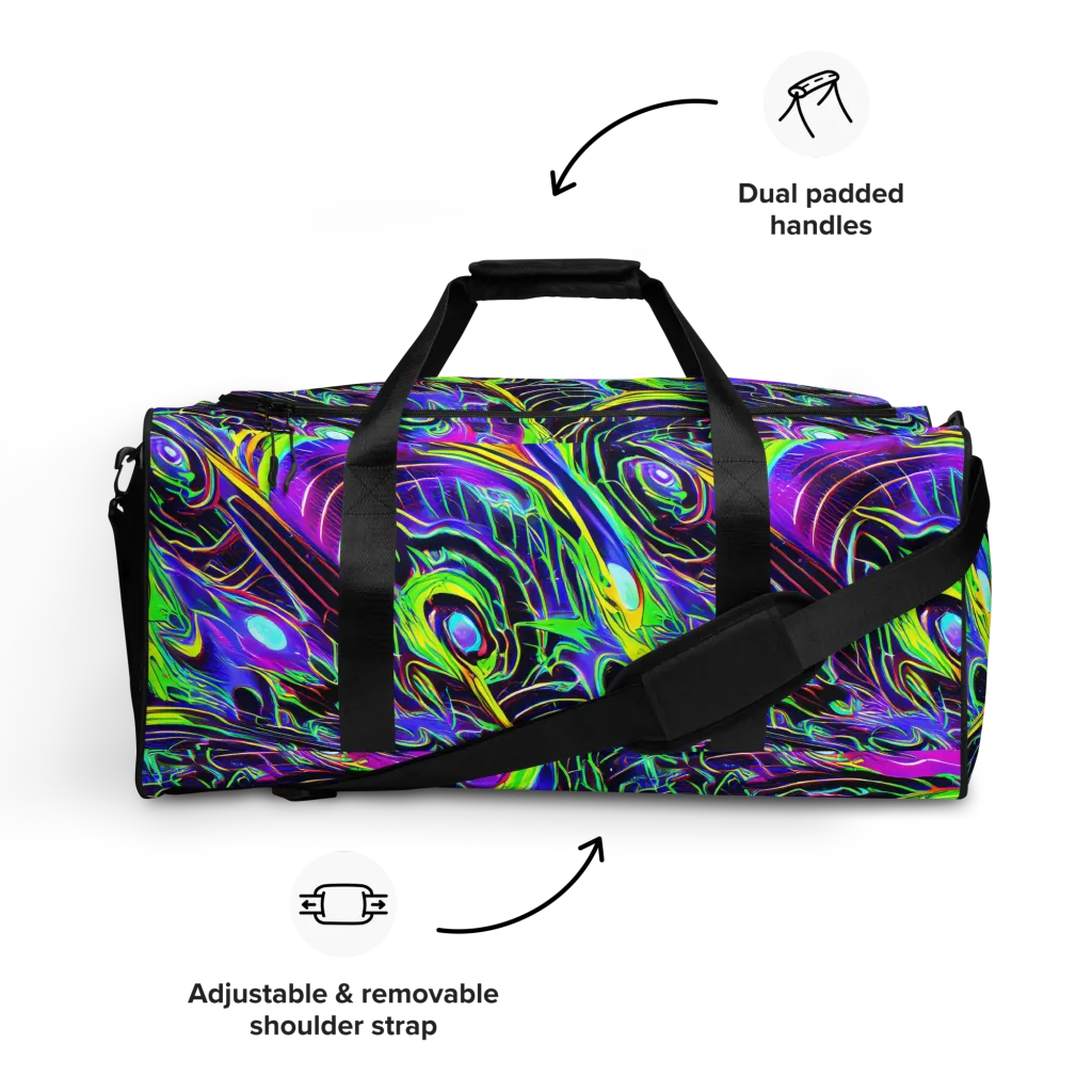 Circuit Bloom on Duffle Bag — Front