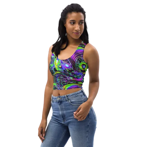 Circuit Bloom on a Crop Top