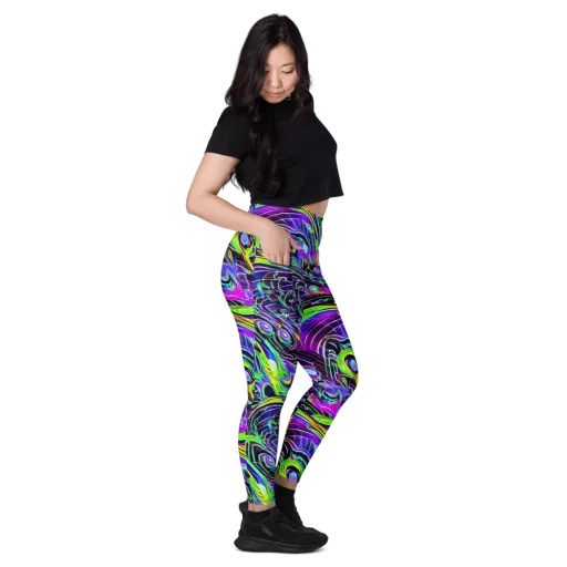 Circuit Bloom on a Leggings with Pockets