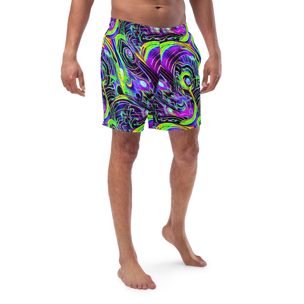 Circuit Bloom on Swim Trunks — Front