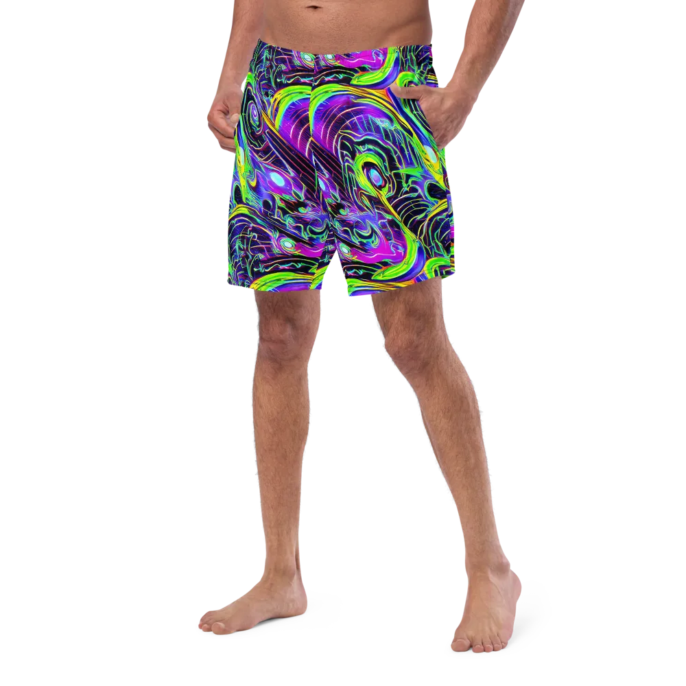 Circuit Bloom on Swim Trunks — Left Front
