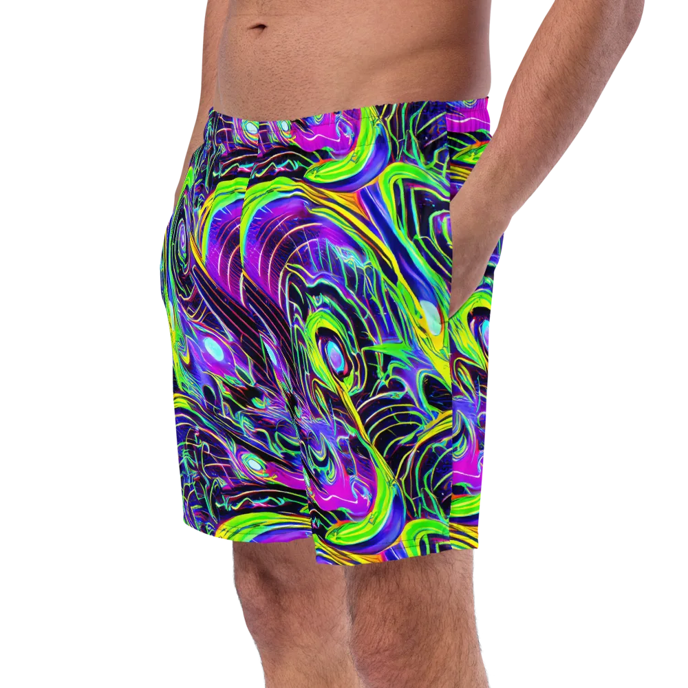 Circuit Bloom on Swim Trunks — Left Front