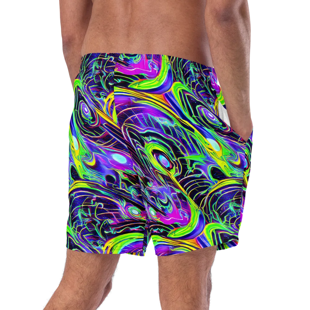 Circuit Bloom on Swim Trunks — Right Back