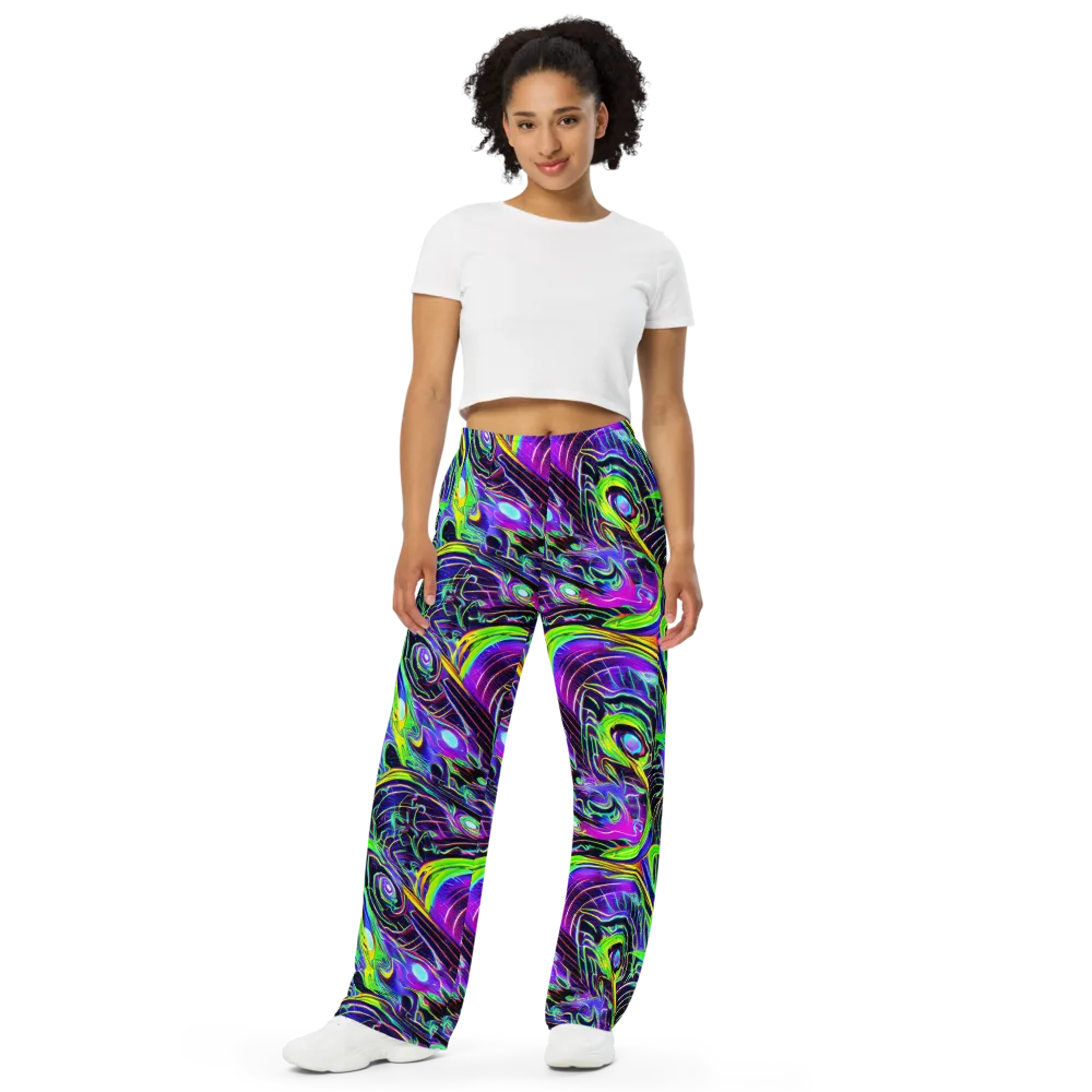Circuit Bloom on Wide-Leg Pants — Front