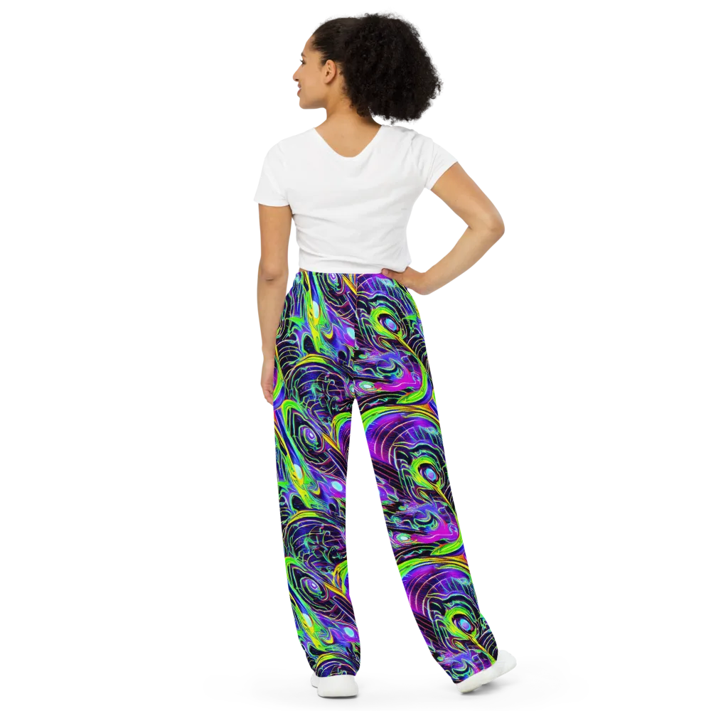 Circuit Bloom on Wide-Leg Pants — Back