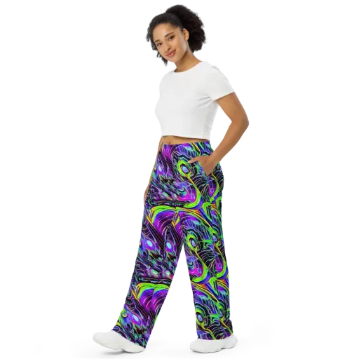 Circuit Bloom on a Wide-Leg Pants