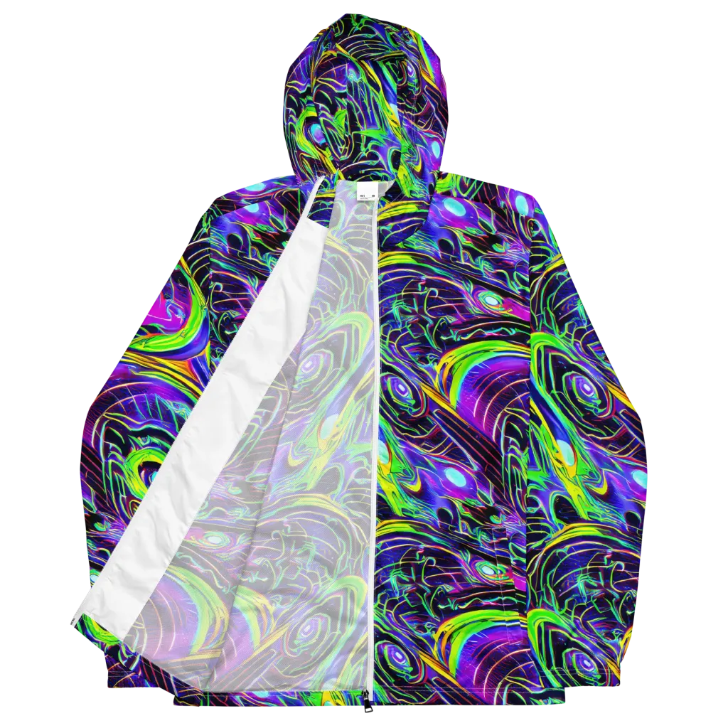 Circuit Bloom on Men's Windbreaker — Front