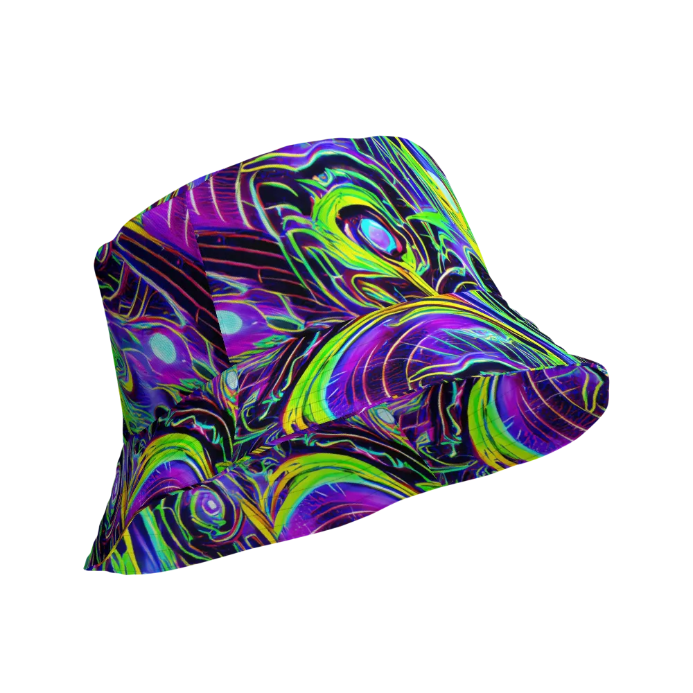 Circuit Bloom on Reversible Bucket Hat — Product details Outside