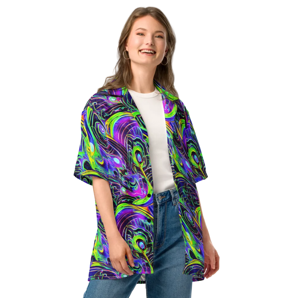 Circuit Bloom on Button Shirt — Front
