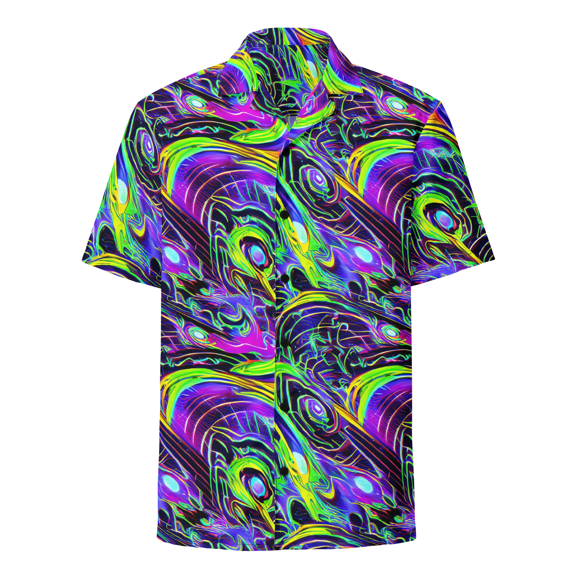 Circuit Bloom on Button Shirt — Front