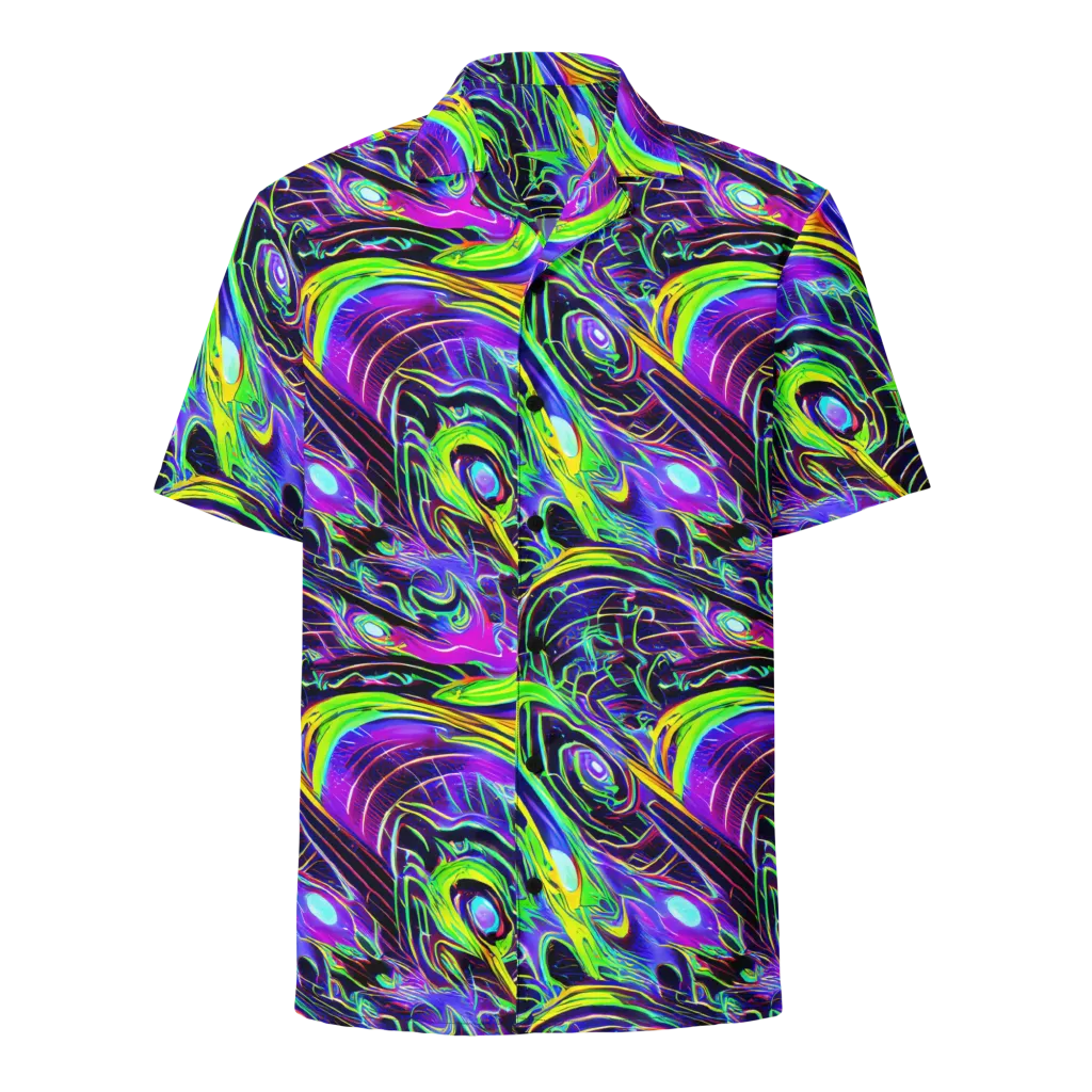 Circuit Bloom on Button Shirt — Front