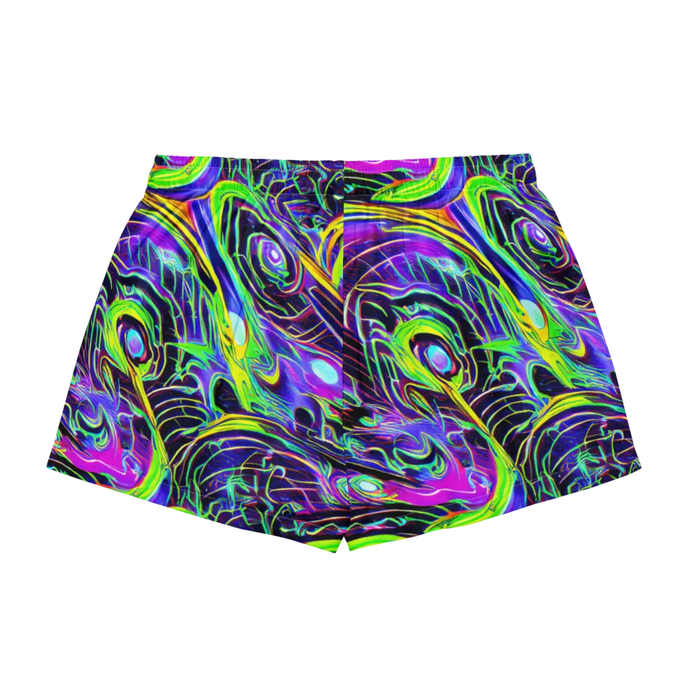 Circuit Bloom on Women's Pajama Shorts — Back