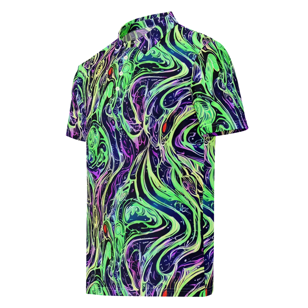 Alien Current on Men's Slim Fit Polo Shirt — Left Front