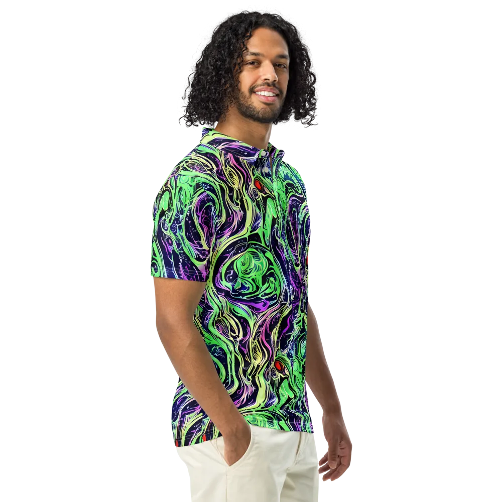 Alien Current on Men's Slim Fit Polo Shirt — Right Front