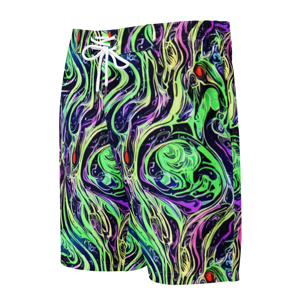 Alien Current on Men's Board Shorts — Front