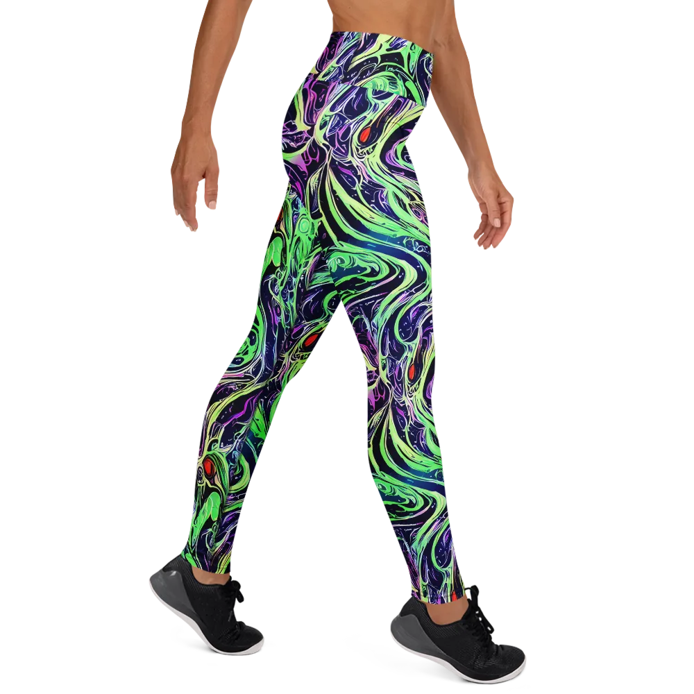 Alien Current on Yoga Leggings — Right