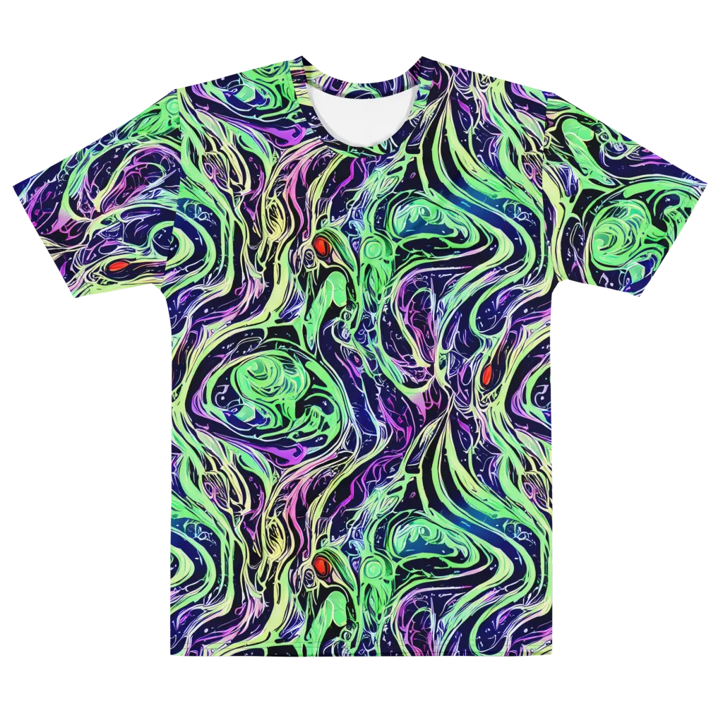 Alien Current on Men's Cotton Crew Neck T-Shirt — Front