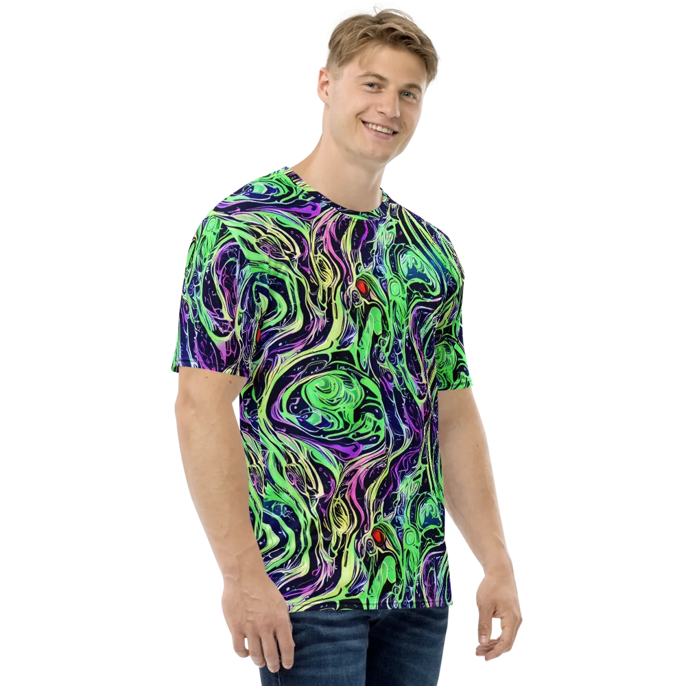 Alien Current on Men's Crew Neck T-Shirt — Right