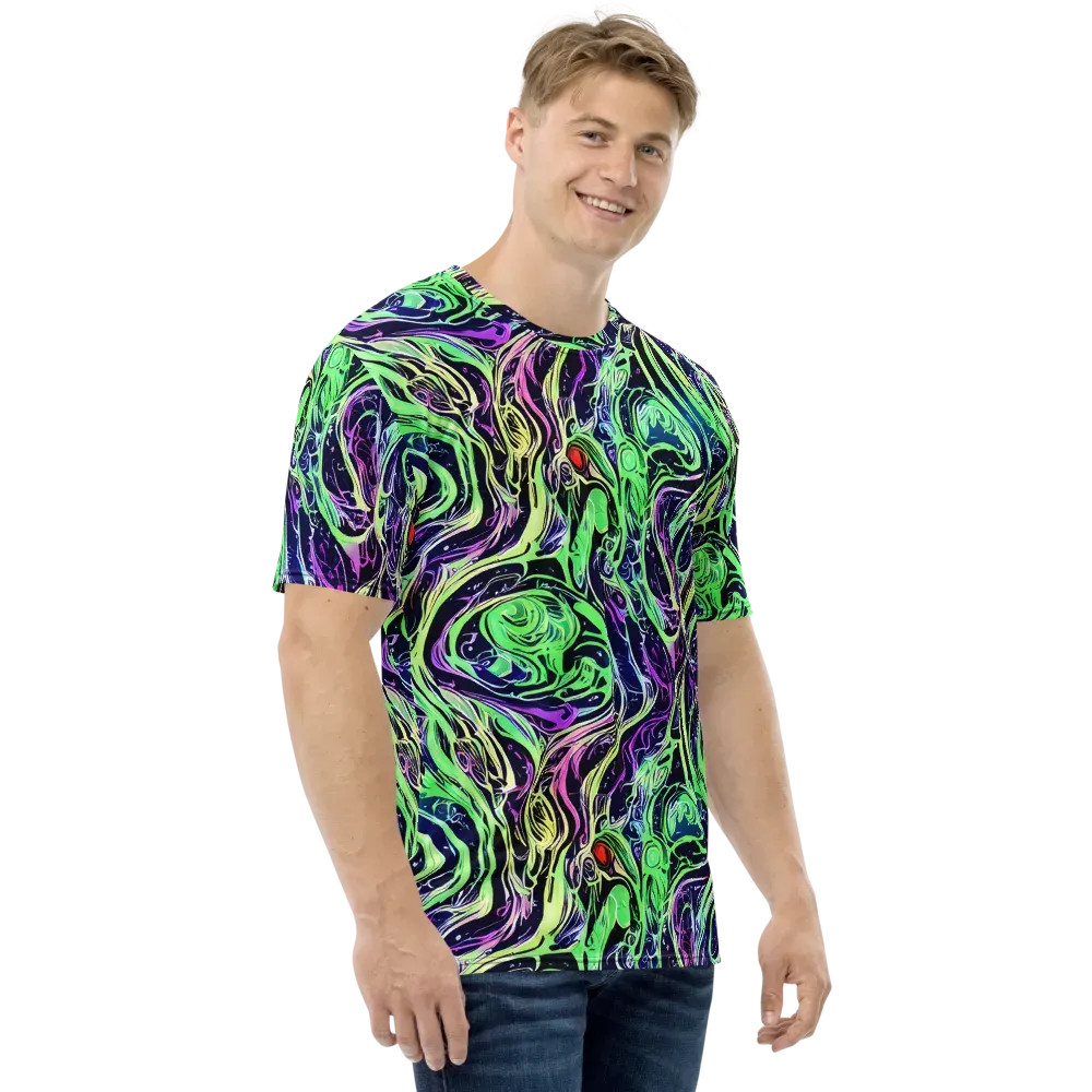 Alien Current on Men's Crew Neck T-Shirt — Right