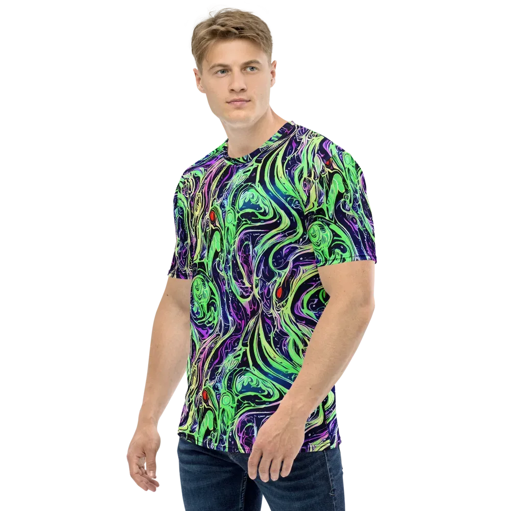 Alien Current on Men's Crew Neck T-Shirt — Left