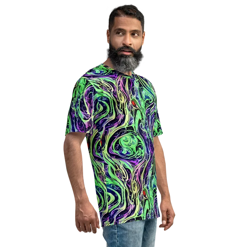 Alien Current on Men's Crew Neck T-Shirt — Right