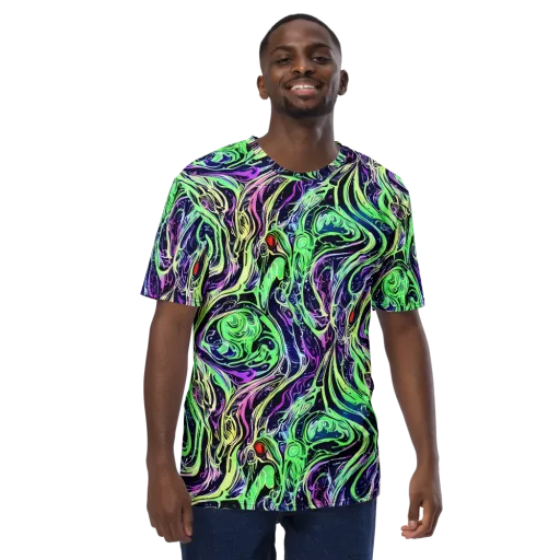 Alien Current on a Men's Crew Neck T-Shirt