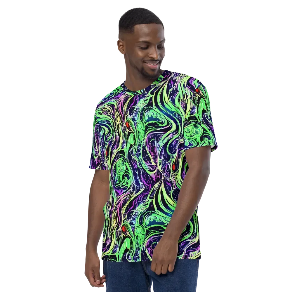 Alien Current on Men's Crew Neck T-Shirt — Left