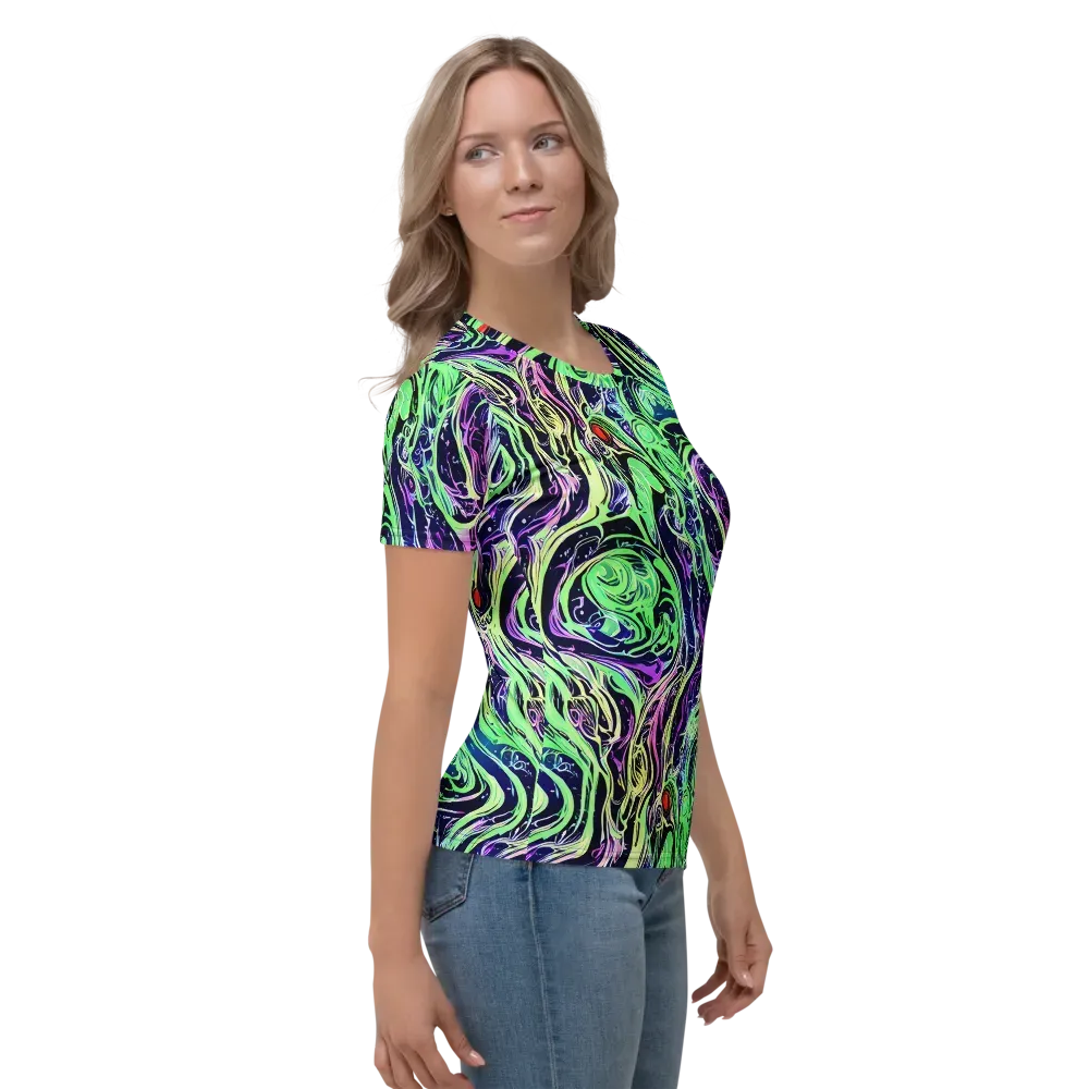Alien Current on Women's Crew Neck T-Shirt — Right