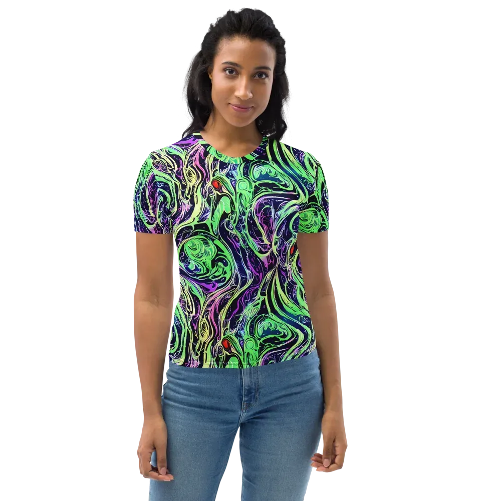 Alien Current on Women's Crew Neck T-Shirt — Front